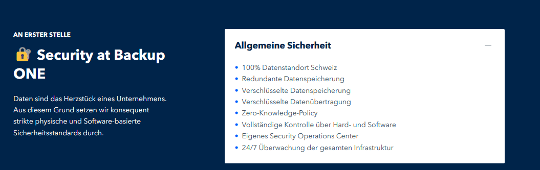 screenshot of Backup ONE